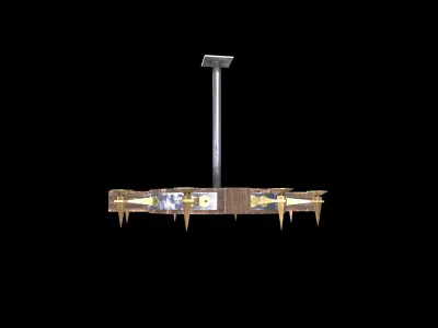 Old Chandelier Low-poly 3D model