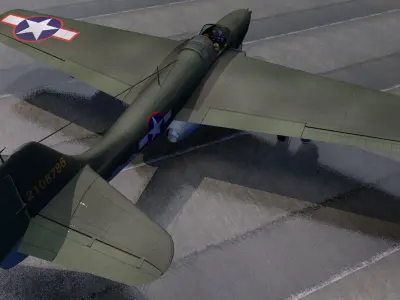 bell P-59A airacomet 3D model by chipbasschao