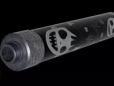 Silencer Tactical Suppressor Pack Variant 03 Free low-poly 3D model