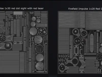 red dots Low-poly 3D model