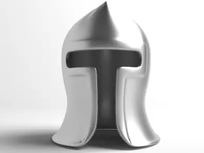 Medieval Helmet - Barbute 3D model
