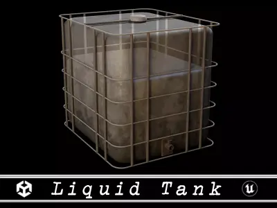 Liquid Tank  Low-poly 3D model