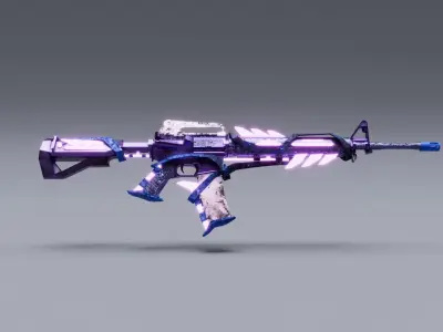 Weapon M16A4 Low-poly 3D model