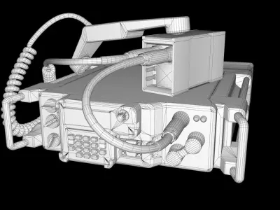 military radio 3D model buy