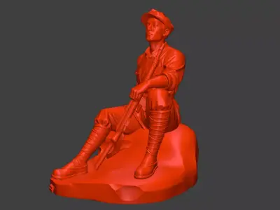 Military sculptures  warrior sculptures  military sculptures 3D print model