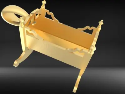 Vintage cradle Pendant Necklace Charm Bracelet Jewelry 3D print model
