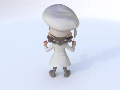 Chef female 3D model
