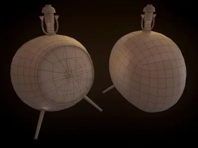 Nautical Roman Clock Vintage PBR Free low-poly 3D model