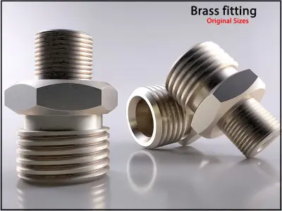 Original Size Brass fitting Nr 245 M17  Ready for print 3D model 3D print model