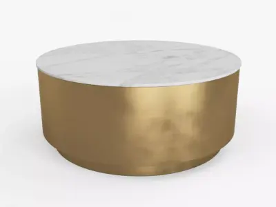 Metal Drum Coffee Table by West Elm 3D model
