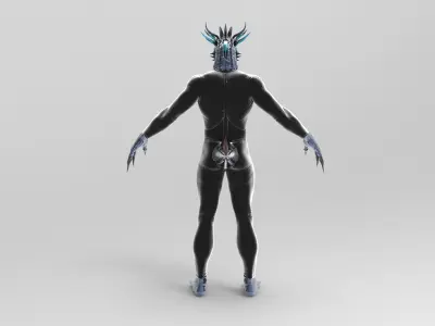 Dragon CyberPunk  Low-poly 3D model