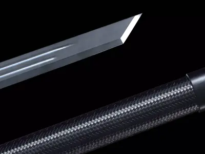 Pride Ninjato Sword Low-poly 3D model