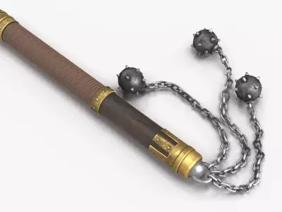 Flail Low-poly 3D model purchase