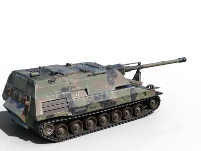 4 coatings of USA ARMY XM297E2 Crusader Self-Propelled Howitzer Low-poly 3D model
