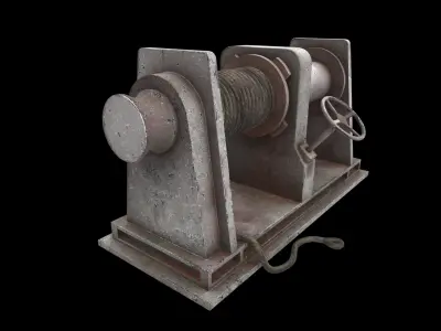 mooring winch 3D model