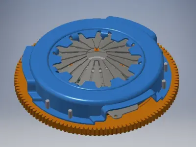 Car clutch 3D model 3D model