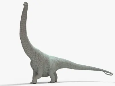 Argentinosaurus Rigged Basemesh Low-poly 3D model