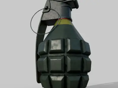 Grenade low-poly 3D model  Free low-poly 3D model