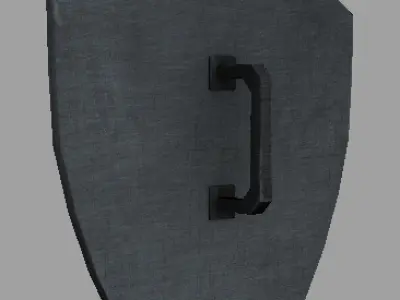 Metal Shield for games and animation Low-poly 3D model
