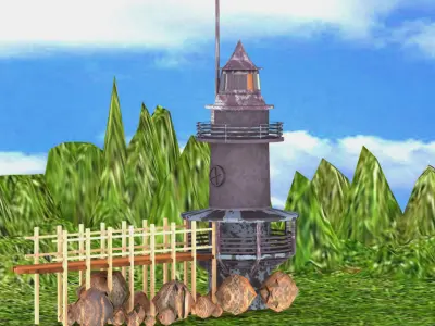 Lighthouse  Low-poly 3D model