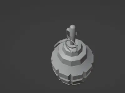 grenade F-1 Low-poly 3D model
