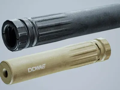 Silencer DD Wave QD supressor Low-poly 3D model