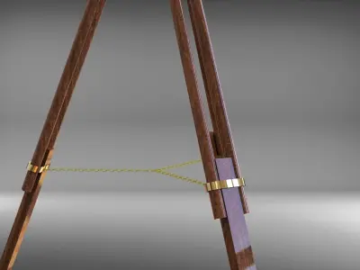 telescope antique 3D model