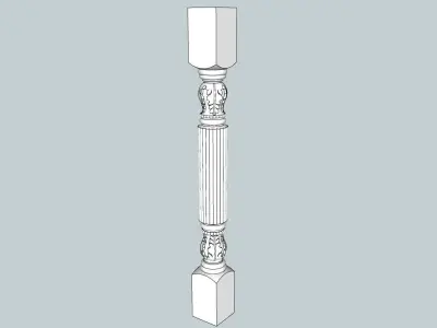 indian stone balester  3D model