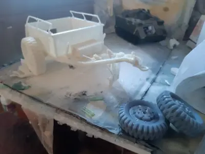 US M10 Trailer for RC Tank or military vehicule scale 1 16 3D print model