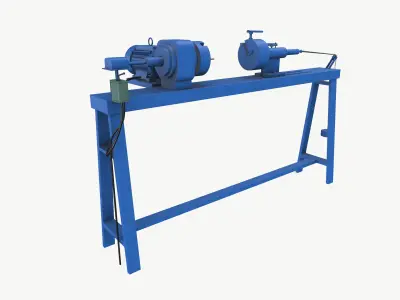 Small Winding Machine Low-poly 3D model