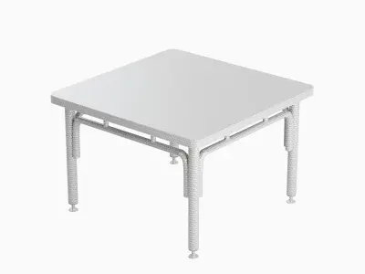 Metallic Table 02 Low-poly 3D model
