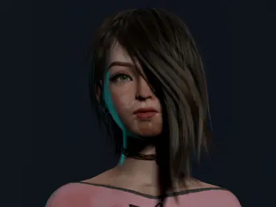 Survivor Girl 1 Low-poly 3D model