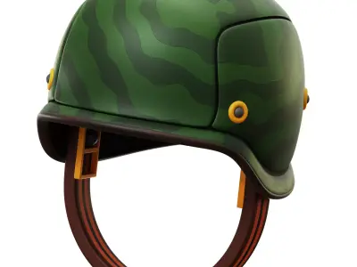 3D Army Helmet Low-poly 3D model