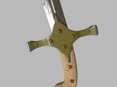 Mamluke Curved Sword 3D model