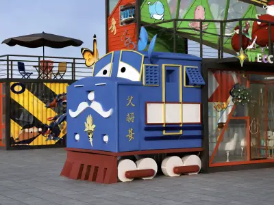 Cartoon Container Playground 3D model