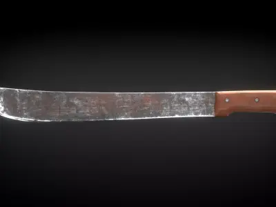 Rusty Machete 3D model