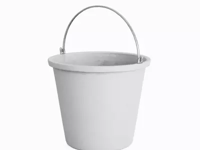 Industrial Bucket Set Low-poly 3D model