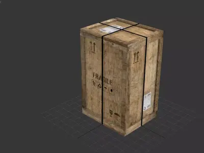 wooden crate PBR 4K Low-poly 3D model buy