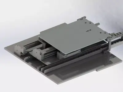 Double stroke cylinder slide rail module 3D model