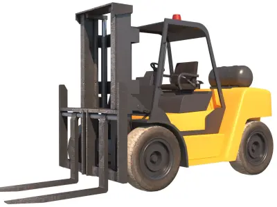 montacarga forklift truck 3D model
