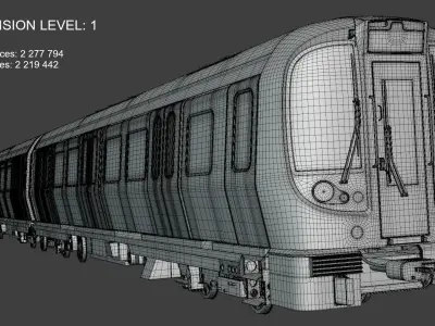 London metro and Hitachi Azuma 3D Model Pack