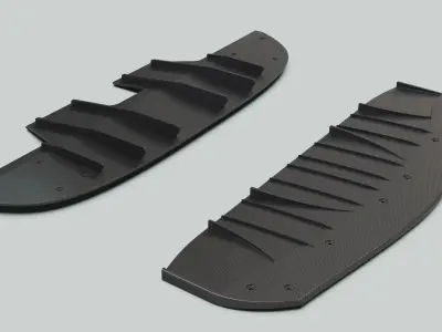 Spoiler bodykit auto motor tuning 3D model