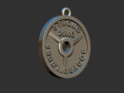 Weight Plate Pendant - Pingente Anilha 3D print model