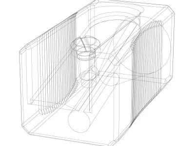 General Plastic Pencil Sharpener 3D model