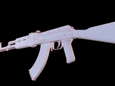AK-74 ak - rifle Low-poly 3D model