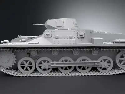 Panzer 1 scale model 3D print model