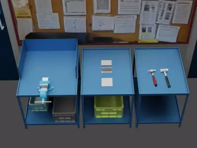 Industrial Warehouse Low Poly 3d Model Optimized for Games  Low-poly 3D model