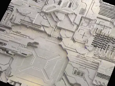 Sci-fi Panel  Low-poly 3D model