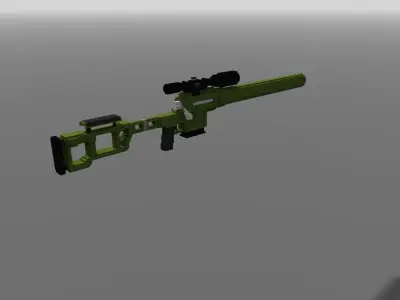 Sniper rifle DVL 10 m1 Low-poly 3D model