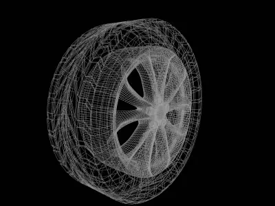 BWM X6 SUV TIRES Low-poly 3D model